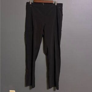 Scrubstar black scrub pants with pink stitching accents size large